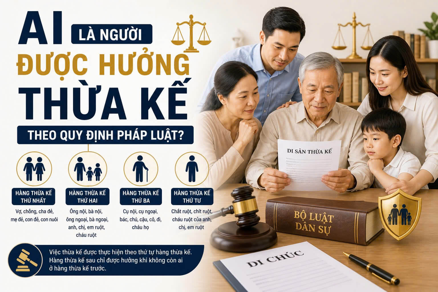 Ai là người được hưởng thừa kế theo quy định pháp luật