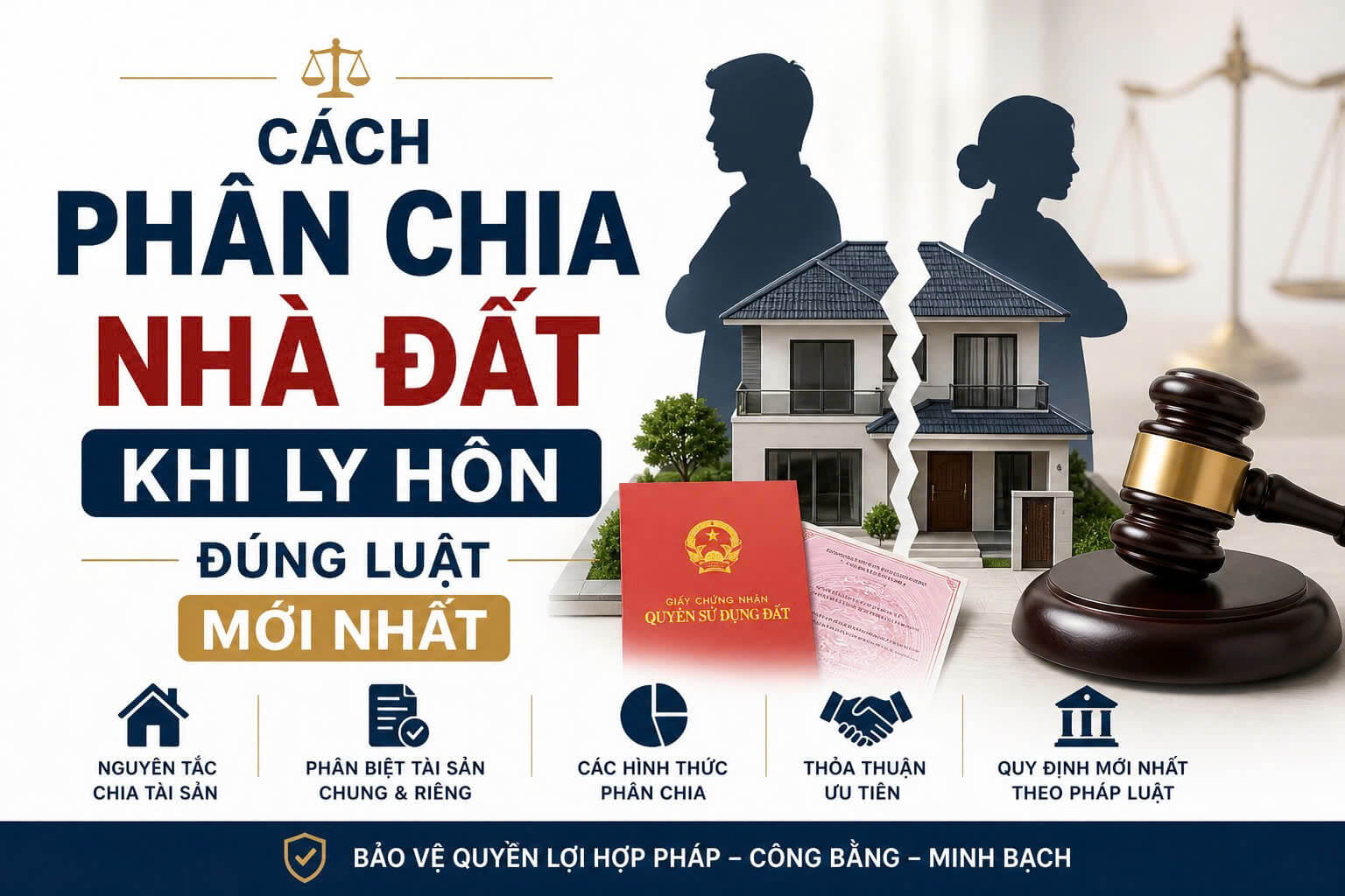 Cách phân chia nhà đất khi ly hôn đúng luật mới nhất