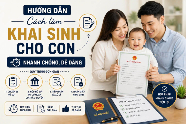 Hướng dẫn cách làm khai sinh cho con nhanh chóng dễ dàng
