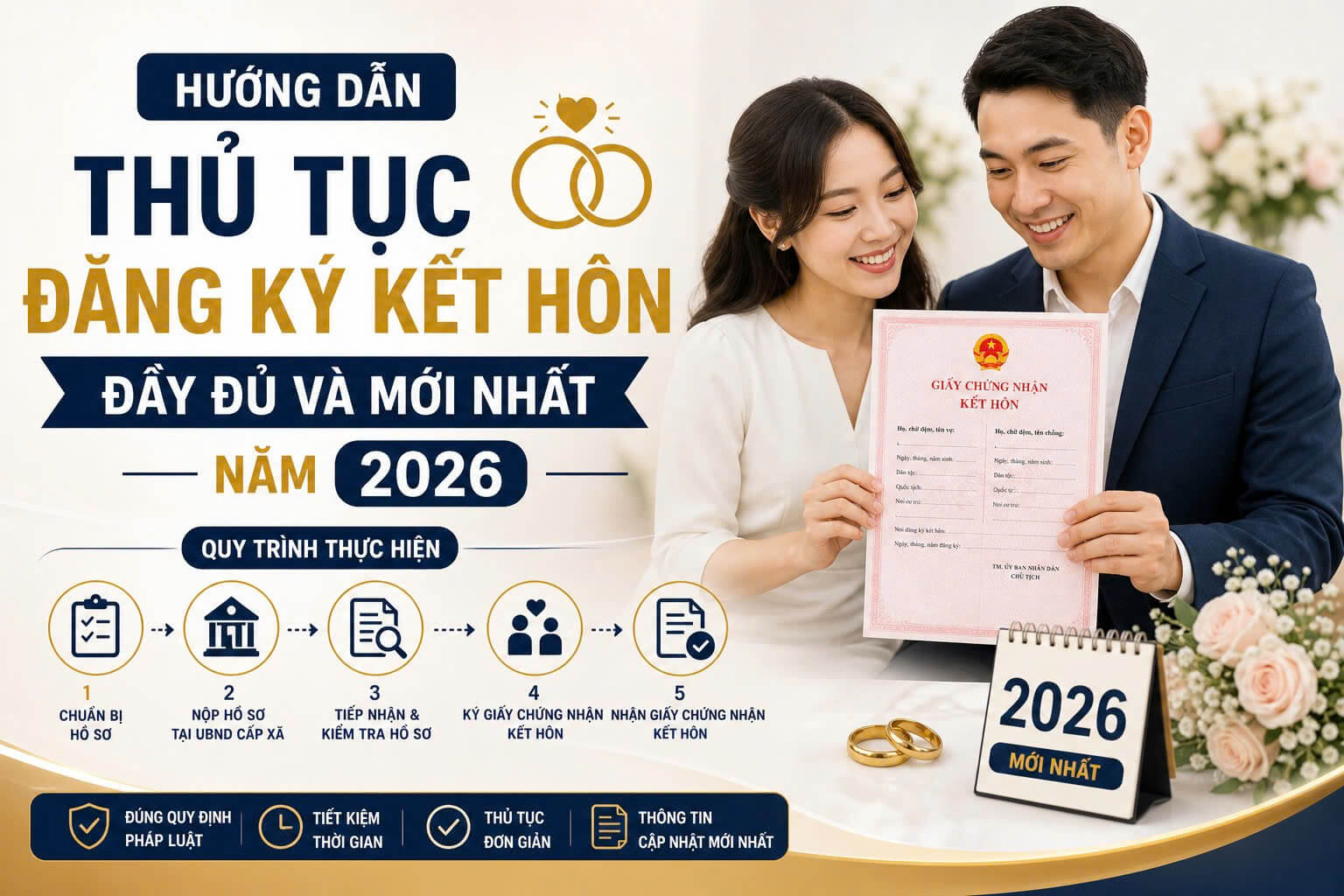 Hướng dẫn thủ tục đăng ký kết hôn đầy đủ và mới nhất năm Hướng dẫn thủ tục đăng ký kết hôn đầy đủ và mới nhất năm