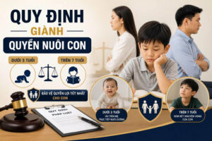 Quy định giành quyền nuôi con dưới tuổi và trên tuổi
