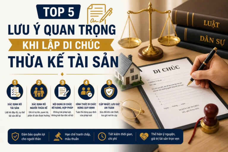 Top lưu ý quan trọng khi lập di chúc thừa kế tài sản