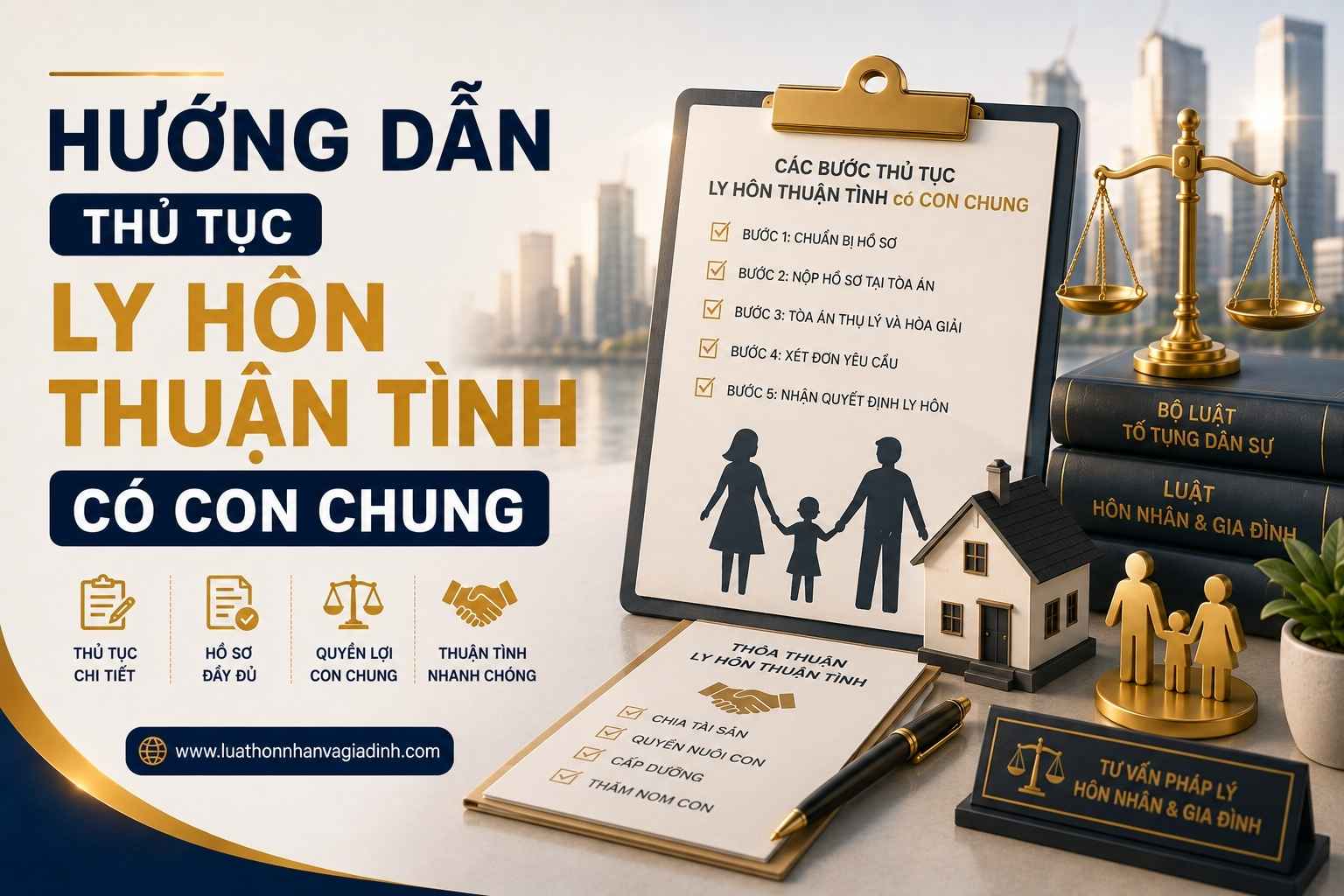 Hướng Dẫn Thủ Tục Ly Hôn Thuận Tình Có Con Chung Hướng Dẫn Thủ Tục Ly Hôn Thuận Tình Có Con Chung