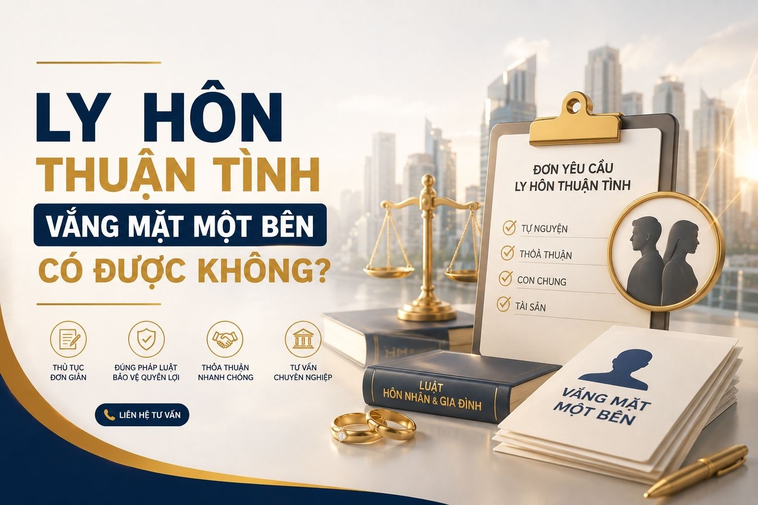Ly Hôn Thuận Tình Vắng Mặt Một Bên Có Được Không? Ly Hôn Thuận Tình Vắng Mặt Một Bên Có Được Không?