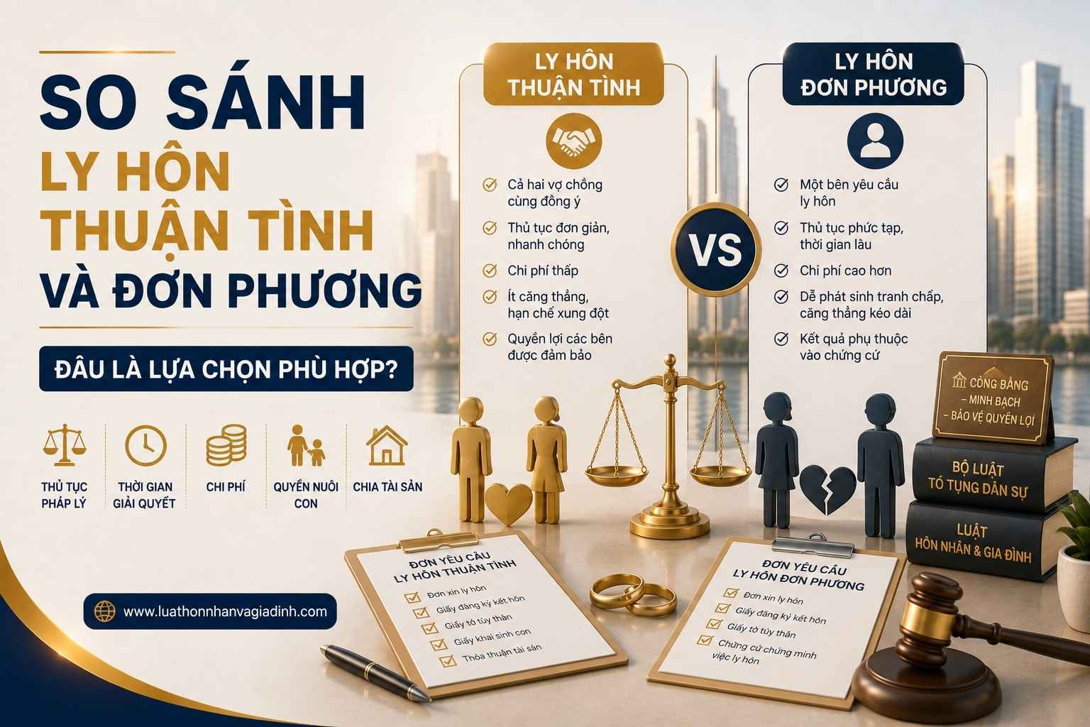 So Sánh Ly Hôn Thuận Tình và Đơn Phương So Sánh Ly Hôn Thuận Tình và Đơn Phương