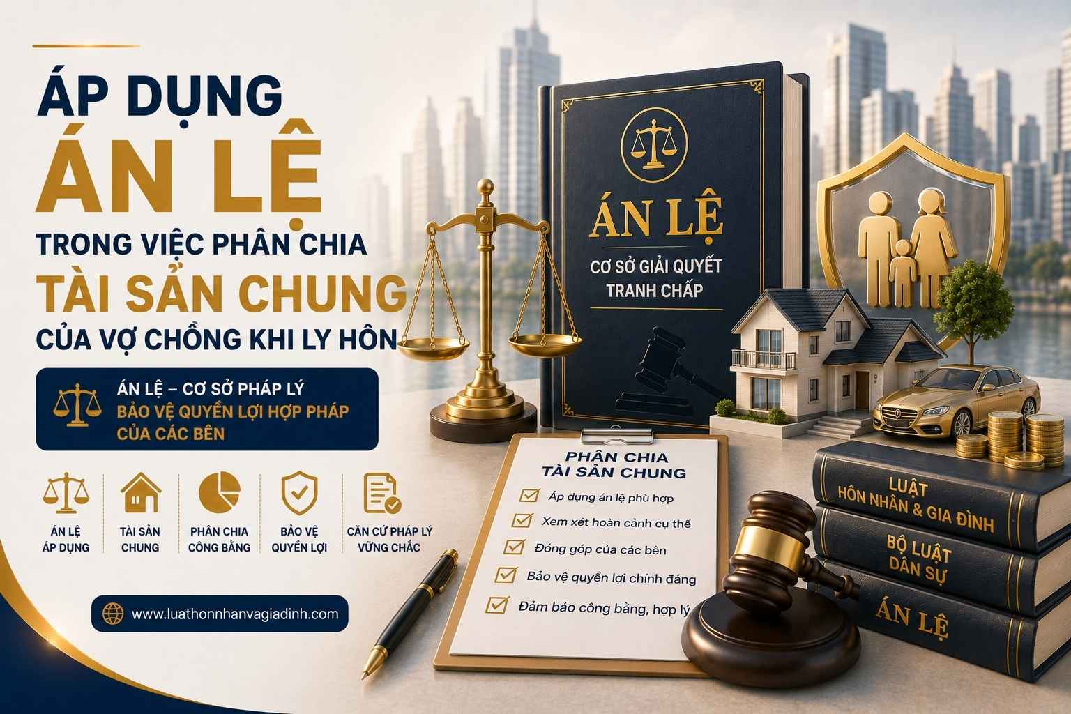 Án lệ phân chia tài sản chung của vợ chồng khi ly hôn