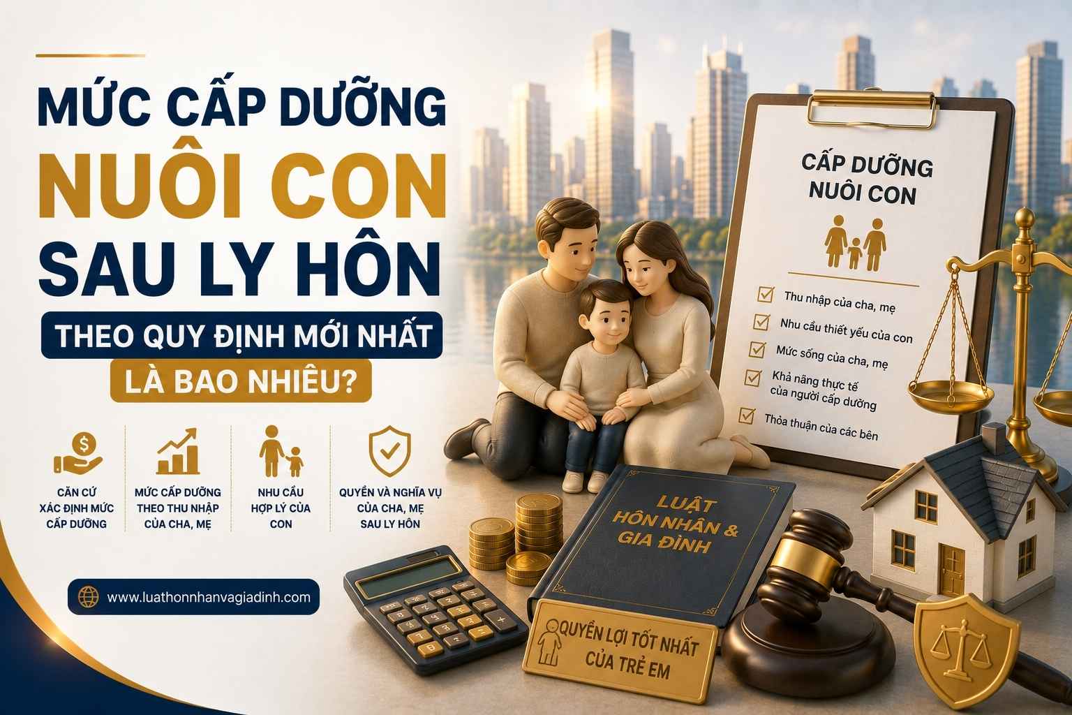 Mức cấp dưỡng nuôi con sau ly hôn theo quy định mới nhất là bao nhiêu?